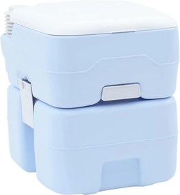 vidaXL Kemping WC Világoskék és fehér 41,5 x 36,5 x 42 cm Polietilén