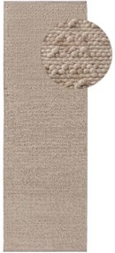 Wool szőnyeg Lana Beige 70x200 cm
