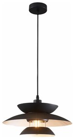 Csillár zsinóron BERIT 1xE27/20W/230V fekete