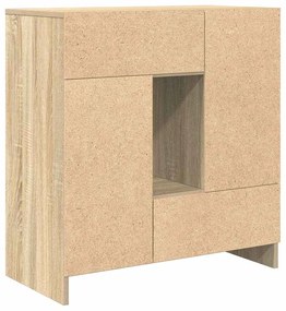 sonoma tölgy komód fiókokkal és ajtókkal 70,5x34x74,5 cm