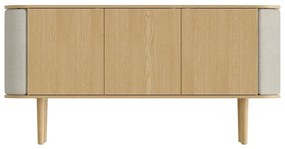 Bézs-natúr színű alacsony komód tölgyfa dekorral 150x75 cm Treasures – UMAGE