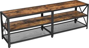 TV állvány, TV szekrény polcokkal 140 x 39 x 52 cm rusztikus barna