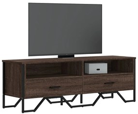 Barna tölgy színű szerelt fa TV-szekrény 122 x 34 x 41 cm