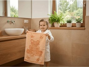 Gyerek törölköző BEBÉ békás narancssárga 30x50 cm