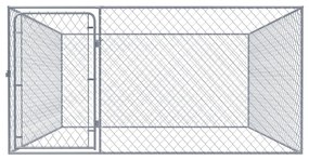 vidaXL kültéri horganyzott acél kutyakennel 2 x 2 x 1 m