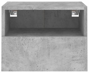 2 db betonszürke szerelt fa fali TV-szekrény 40 x 30 x 30 cm