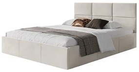 PORTO kárpitozott ágy, 120x200 cm. Krém
