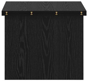 vidaXL Dohányzóasztal Fekete tölgy 55 x 54,5 x 45 cm Faanyag