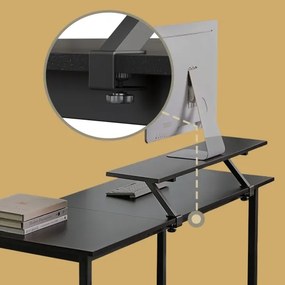 SOLEA sarok íróasztal fekete