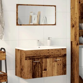Antik fa színű szerelt fa mosdószekrény 90x38,5x46 cm