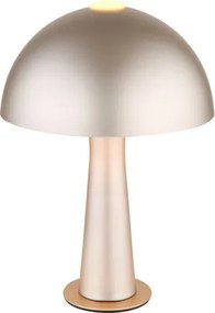 Globo 50670152 Asztali lámpa, matt cappuccino fém, fekete PVC kábel, billenőkapcsoló a kábelen, ø: 200 mm, M: 285 mm, kábelhossz: 1500 mm, 1xE14 25W 230V izzó nélkül