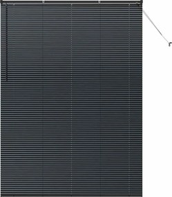 vidaXL Zsalugáter Redőnyök Fekete 220 x 155 cm Alumínium