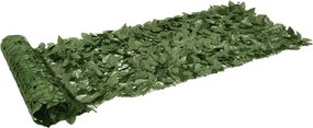 vidaXL sötétzöld leveles erkélyparaván 200 x 75 cm