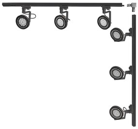 Zuma Line 3579 - Sínes rendszerbe szerelhető irányítható spotlámpa MASTER 6xGU10/15W/230V, fekete