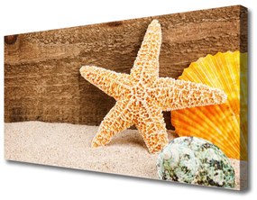 Vászonfotó Starfish Sand Art 100x50 cm