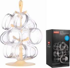 6x Bögre Bodum Dupla Alj 340ML Akasztó Pohártartó Szett Prémium