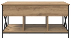 Dohányzóasztal kézműves tölgy 100 x 55 x 50 cm Faanyag