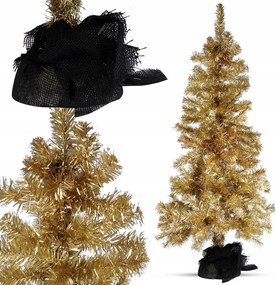 Karácsonyfa Arany mesterséges dekoratív díszes karácsonyfa jutával 120 cm