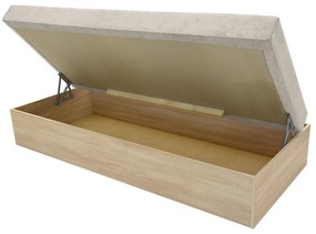Egyszemélyes ágy (heverő) 85 cm Idona (barnásszürke) (ágyráccsal és matraccal) (tárolóhellyel). 1098586