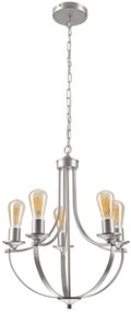 Csillár láncon GINA 5xE27/60W/230V króm