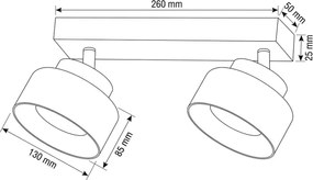 Brilagi - AURA LUX spotlámpa 2xGX53/30W/230V fekete/arany
