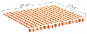 sárga és narancssárga csere napellenző ponyva 3 x 2,5 m