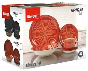 Banquet Spiral Red 30 darabos étkészlet
