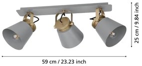 Eglo 43837 - Spotlámpa TWICKEN 3xE27/40W/230V