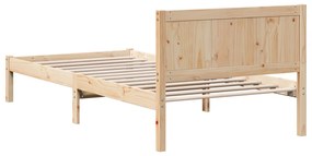 Tömör Fenyő Ágykeret Természetes Tömör Fa 80 x 200 cm Tartós