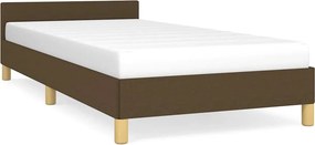 vidaXL sötétbarna szövet ágykeret matrac nélkül 80x200 cm