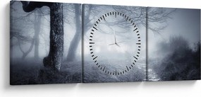 Kép - Út a ködben (órával) (90x30 cm)