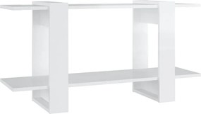 vidaXL fehér magasfényű szerelt fa könyvszekrény 100 x 30 x 51 cm