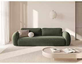Zöld zsenília kinyitható-tárolóhelyes kanapé 262 cm Tonale – Cosmopolitan Design