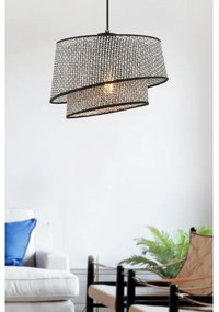 BARETTE kábeles függeszték 1xE27/60W/230V szürke/fekete