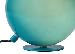 Retro kék asztali lámpa üvegbúrával - Mabel