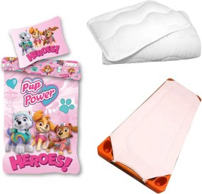 Mancs Őrjárat Heroes! gyerek, ovis ágyneműhuzat, derékalj és paplan/párna szett 100x135 cm 40x60 cm