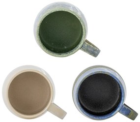 Kék-bézs kőedény bögre szett 3 db-os 460 ml Cloe – Bloomingville