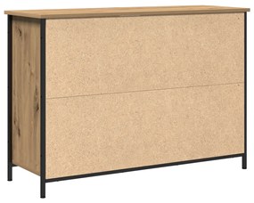 Oldalszekrény Artisan Tölgy 100x35x70 cm Műanyag Fa és Acél