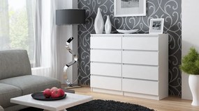 Drohmo M8 120 komód, 120x97x40 cm, fehér