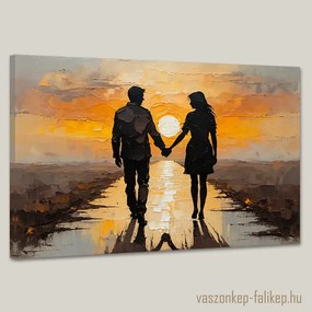 Romantikus naplemente falikép valentin napra – meghitt ajándék 60x40 cm