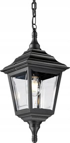 Kültéri terasz függőlámpa klasszikus fekete Elstead láncon