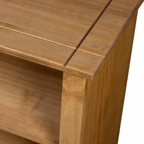 panama stílusú tömör fenyőfa könyvespolc 80 x 35 x 110 cm