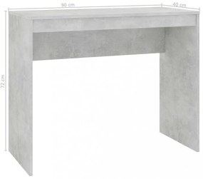 betonszürke szerelt fa íróasztal 90 x 40 x 72 cm