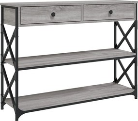 vidaXL szürke sonoma szerelt fa tálalóasztal 100x28x75 cm