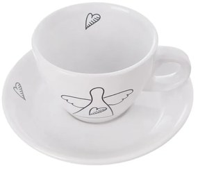Fekete-fehér kerámia csésze szett 2 db-os 90 ml – Orion