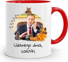 Piros Elnöki Bögre Andrzej Duda Pis Egészség felirattal