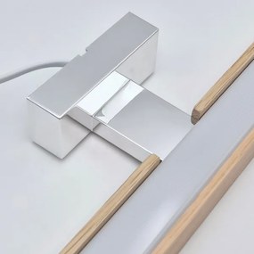 Brilagi-LED fürdőszobai tükörmegvilágítás WOODY MIRROR LED/8W/230V IP44 tölgy/króm