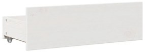 fehér tömör fenyőfa fiókos ágykeret matrac nélkül 75 x 190 cm