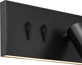 2 darabos modern, állítható fekete fali lámpa USB-C-vel, LED-del - Modric