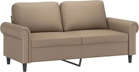 vidaXL 2 személyes cappuccino színű műbőr kanapé 140 cm
